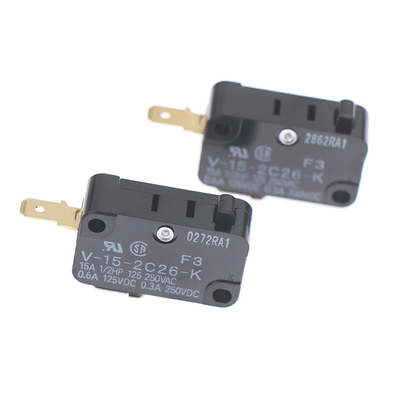 1PCS Plastic New Large Micro-motion Imported Ohm Switch V-15-2C26-K(F3) 2-pin Normally Closed Limit Button
1PCS Plastic New Large Micro-motion Imported Ohm Switch V-15-2C26-K(F3) 2-pin Normally Closed Limit Button