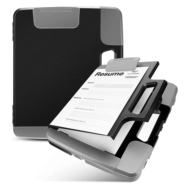 Black Clipboard With Storage Plastic Clipboard Storage Case With Handle Storage Construction Binder 14.4X12.1X2.44Inch
Black Clipboard With Storage Plastic Clipboard Storage Case With Handle Storage Construction Binder 14.4X12.1X2.44Inch