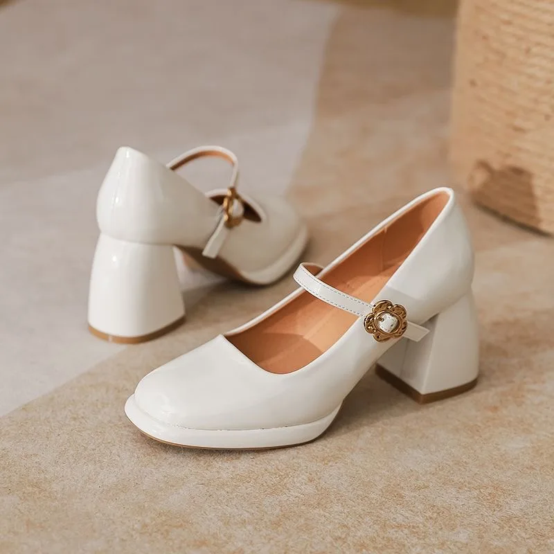 2023 New Spring Black Heels Leather Shoes Leisure Square Toe High Heel Pumps Buckle Women Shoes Zapatos De Mujer
2023 New Spring Black Heels Leather Shoes Leisure Square Toe High Heel Pumps Buckle Women Shoes Zapatos De Mujer