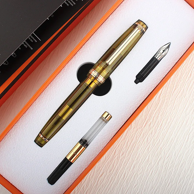 Jinhao 82 Resin Fountain Pen Iridium Extra Fine & Fine Nib with Converter, Olive Green with Golden Clip Writing Pen Set
Jinhao 82 Resin Fountain Pen Iridium Extra Fine & Fine Nib with Converter, Olive Green with Golden Clip Writing Pen Set
