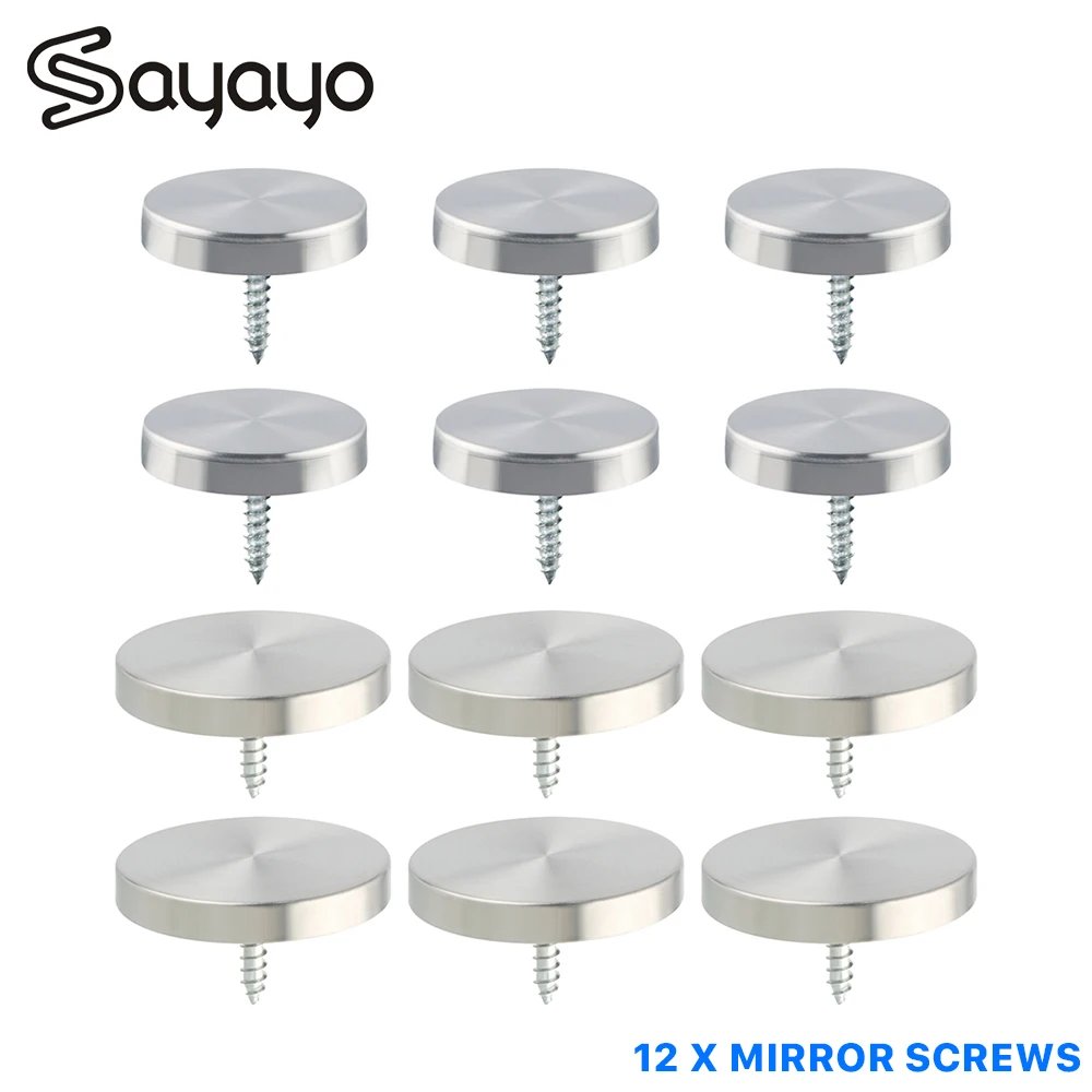 Sayayo Mirror Screws 12 Screws Decorative Cap Nails Mirror Fasteners Advertising Glass Stainless Steel Screws Furniture Hardware
Sayayo Mirror Screws 12 Screws Decorative Cap Nails Mirror Fasteners Advertising Glass Stainless Steel Screws Furniture Hardware