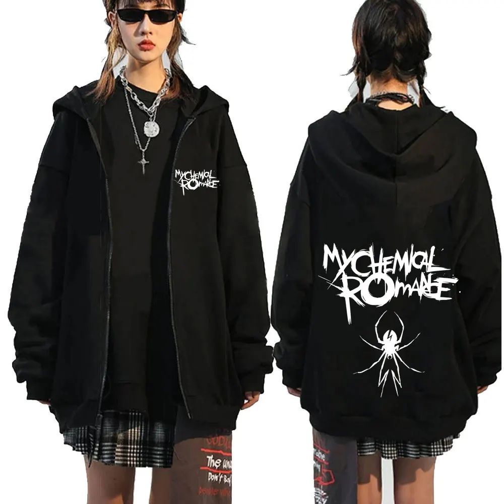 

Rock Band My Chemical Romance Mcr Dead Zipper Hoodie Black Parade Punk Emo Zip Up Sweatshirt Men Fashion Vintage Hoodies Coats