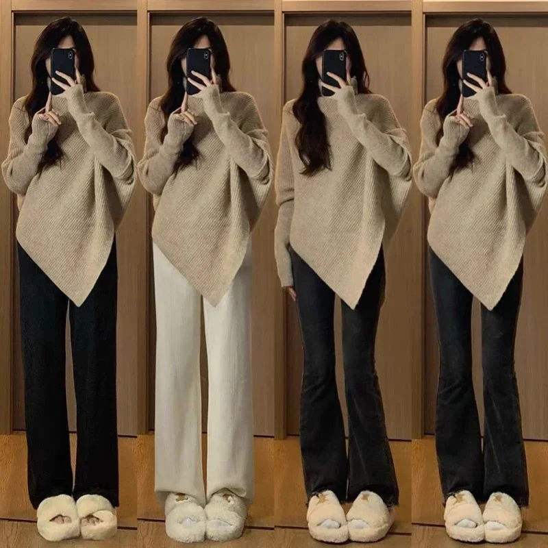 Soft Waxy Lazy Casual Personality Turtleneck Knit Base Under Coat 2023 New Sweater Lady Autumn Winter Popular Pullover Jumper
Soft Waxy Lazy Casual Personality Turtleneck Knit Base Under Coat 2023 New Sweater Lady Autumn Winter Popular Pullover Jumper