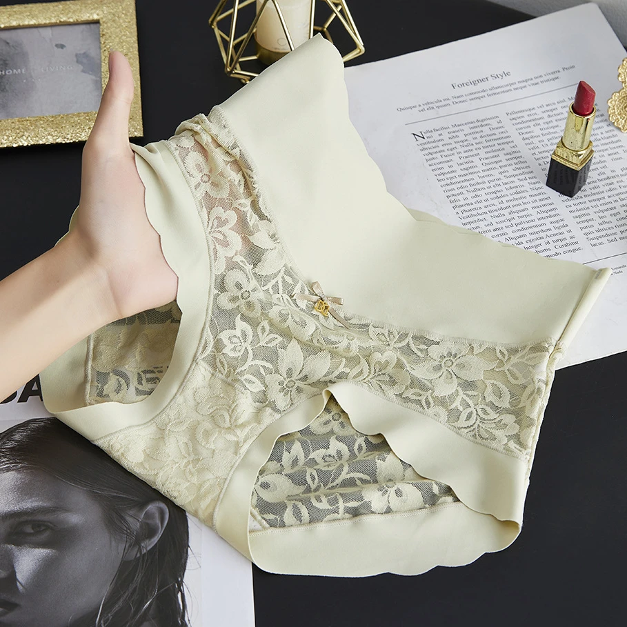 Lace Underwear with High Waist and Tight Belly, High-quality Pure Desire French Luxury Large Size Seamless Sexy Women Panties 
Lace Underwear with High Waist and Tight Belly, High-quality Pure Desire French Luxury Large Size Seamless Sexy Women Panties