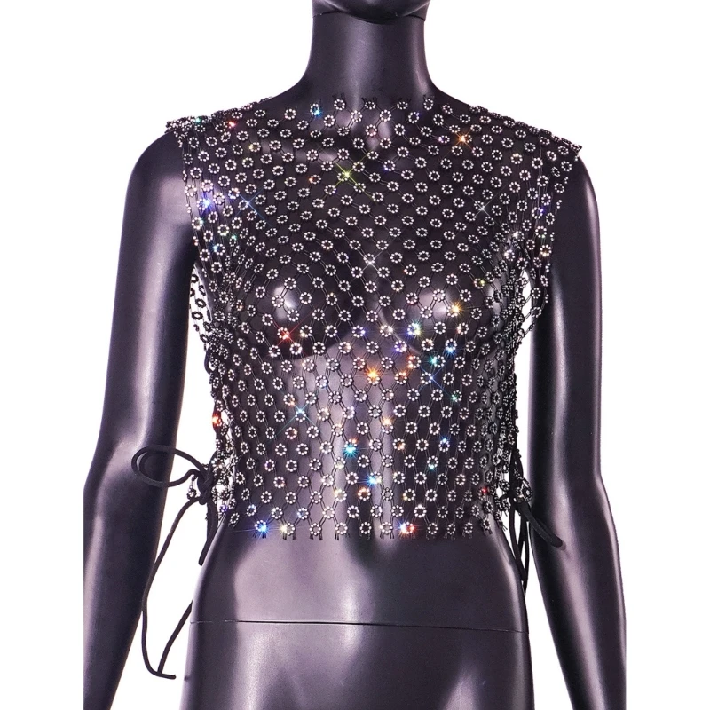 Diamond Mesh Tanks Top Women Girls Sexy Summer Beach Cover Up See Through Rhinestones Net Party Club Crop Tops P8DB
Diamond Mesh Tanks Top Women Girls Sexy Summer Beach Cover Up See Through Rhinestones Net Party Club Crop Tops P8DB