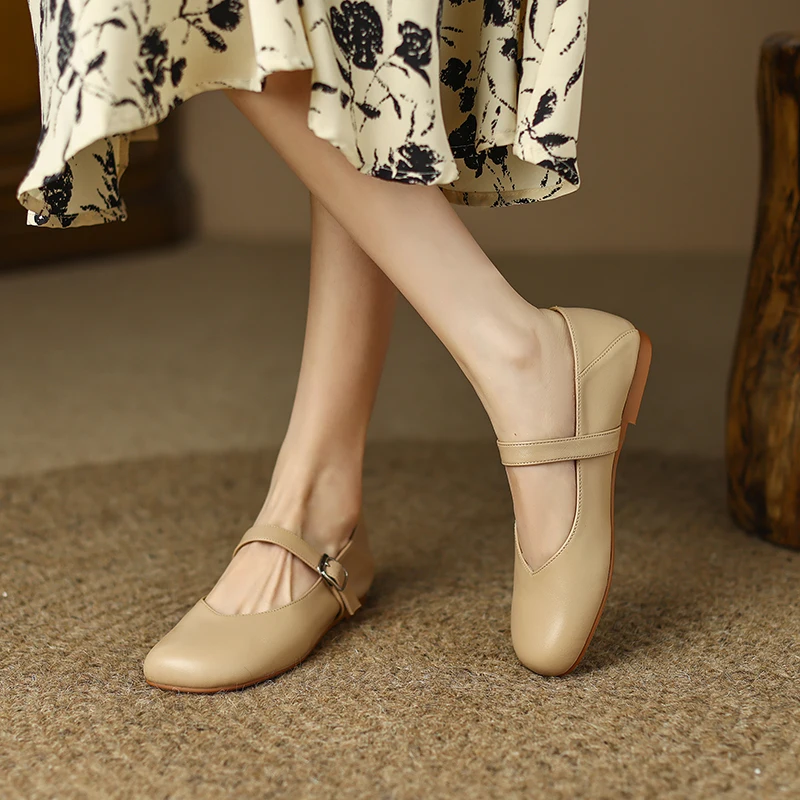 Spring Walk Shoes Woman Soft Sheepskin Flats Buckle Strap Women Pregant Square Toe Large Size 42 Ballet Flats Mary Jane
Spring Walk Shoes Woman Soft Sheepskin Flats Buckle Strap Women Pregant Square Toe Large Size 42 Ballet Flats Mary Jane