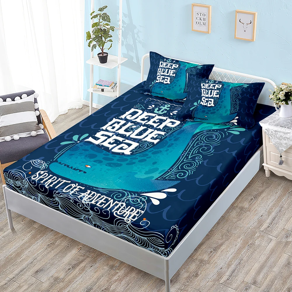 Deep Blue Sea Whale Ship Mattress Protector Cover Fitted Sheet Set Pillow Case Drop Shipping Gift Twin Full Queen Single Double
Deep Blue Sea Whale Ship Mattress Protector Cover Fitted Sheet Set Pillow Case Drop Shipping Gift Twin Full Queen Single Double
