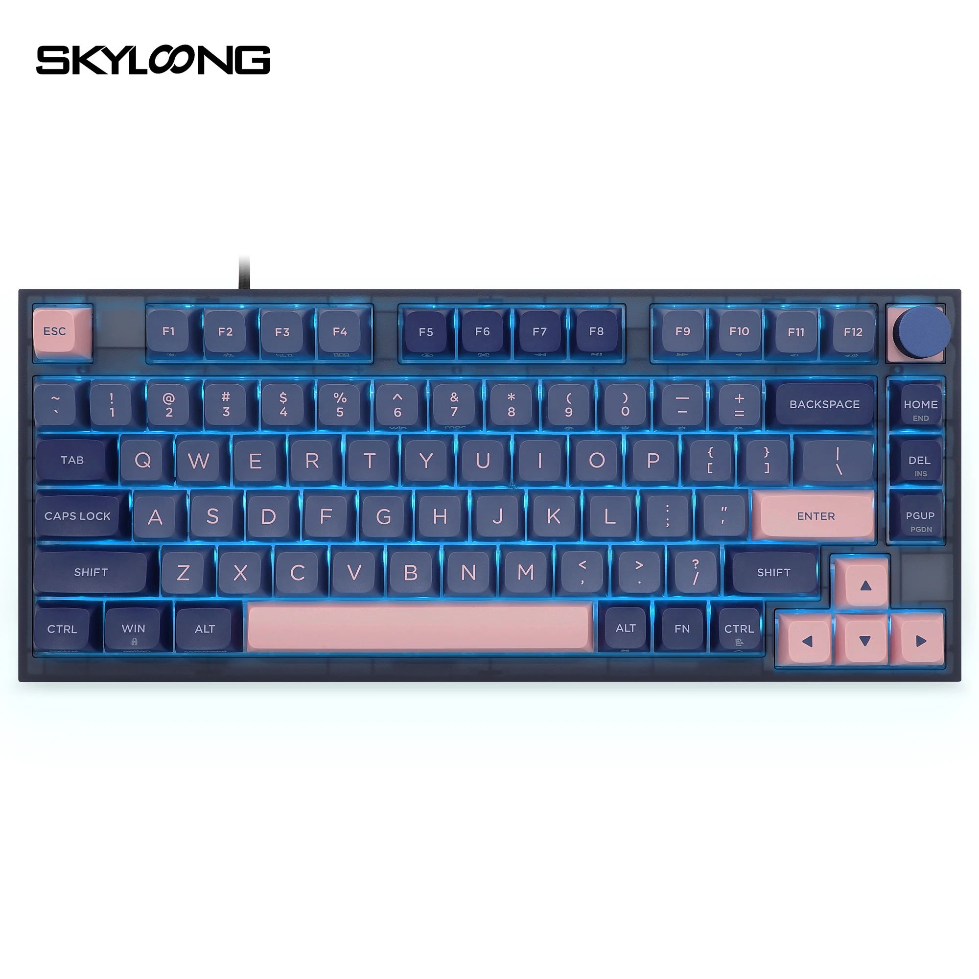 

SKYLOONG GK75 Lite Gasket-like Mount Wired Hot Swappable Optical Switch Programmable Mechanical Keyboard Knob Win/Mac Compatible