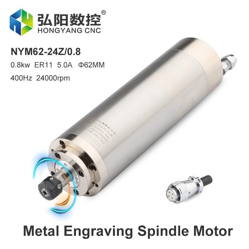 

Constant Torque Spindle 0.8KW 800W Water Cooled Spindle Motor ER11 Chuck Nut 4 Bearings For CNC Router Metal Engraving