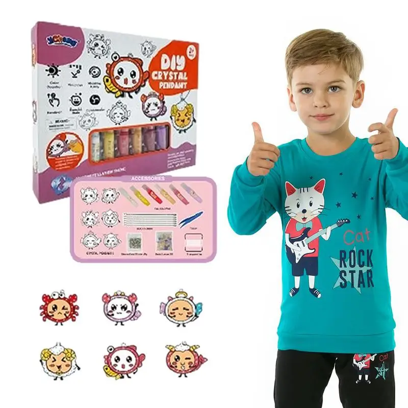 DIY Crystal Paint Arts and Crafts Set Christmas Bake Free Glue Crystal Glue DIY Guka Colored Pendant Birthday Children's Gift
DIY Crystal Paint Arts and Crafts Set Christmas Bake Free Glue Crystal Glue DIY Guka Colored Pendant Birthday Children's Gift