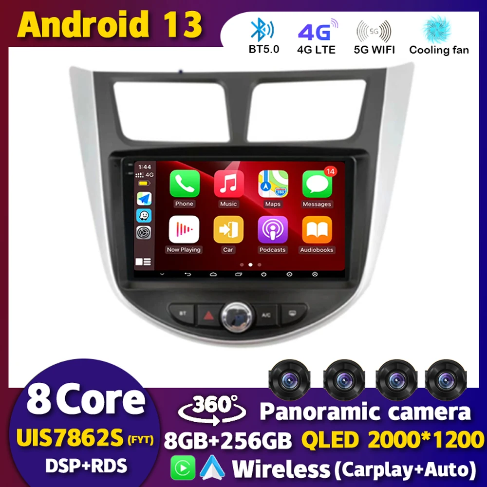 Android 13 DSP Car Radio For Hyundai Solaris Verna Accent 1 2010 - 2016 2 Din 4G Multimedia Video Player Navigaion GPS Head Unit
Android 13 DSP Car Radio For Hyundai Solaris Verna Accent 1 2010 - 2016 2 Din 4G Multimedia Video Player Navigaion GPS Head Unit