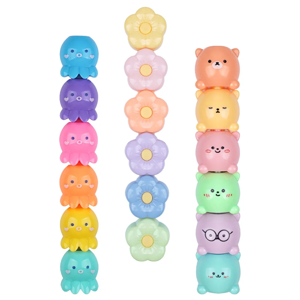 3 Sets Cartoon Highlighter Marking Pen Highlighters Bookmarks Adorable Pens for Journaling Mini Student School Markers
3 Sets Cartoon Highlighter Marking Pen Highlighters Bookmarks Adorable Pens for Journaling Mini Student School Markers