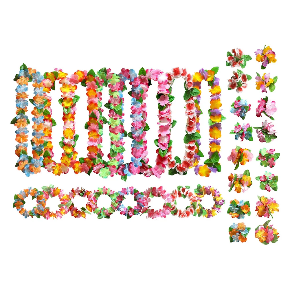 Hawaiian Lei Head Band Flower Bracelets Garlands Party Favors Decorate Leis Wristbands Cloth Necklace Banquet Toddler
Hawaiian Lei Head Band Flower Bracelets Garlands Party Favors Decorate Leis Wristbands Cloth Necklace Banquet Toddler