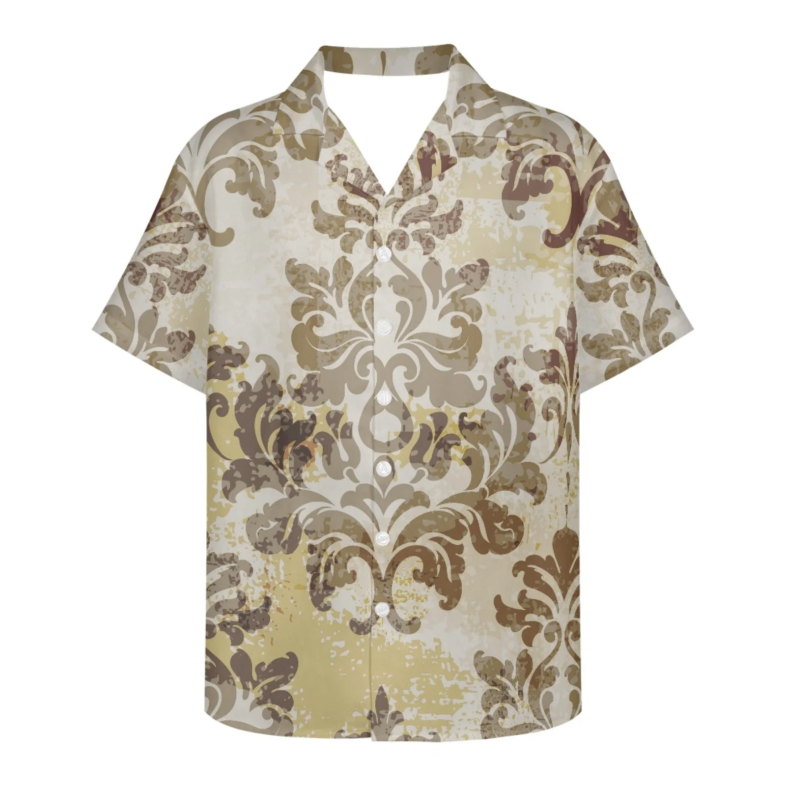 European Style Vintage Luxury Rococo Pattern Hawaiian Men's Ladies Shirts Breathable Short Sleeves Single Button Tops Fashion
European Style Vintage Luxury Rococo Pattern Hawaiian Men's Ladies Shirts Breathable Short Sleeves Single Button Tops Fashion