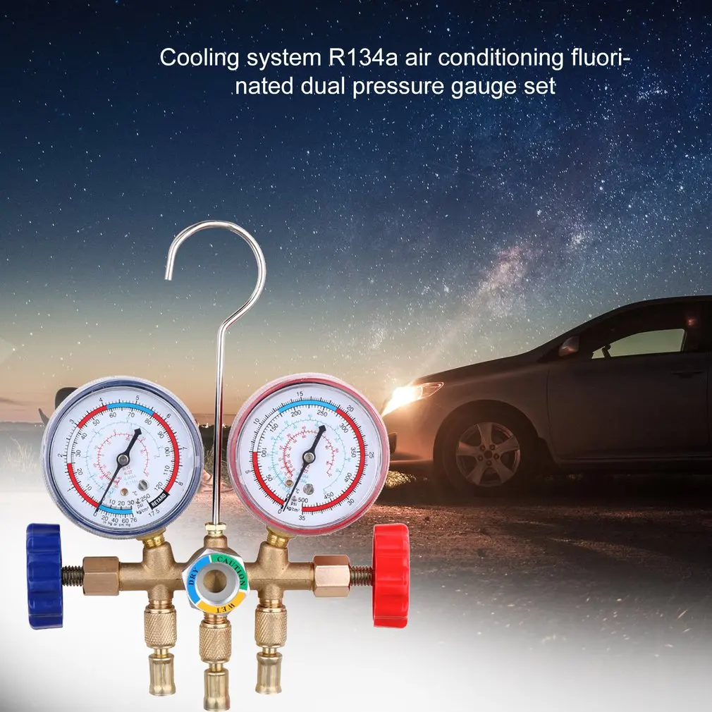 Refrigerant Manifold Gauge Set Air Conditioning Tools with Hose and Hook for R12 R22 R404A R134A Air Condition
Refrigerant Manifold Gauge Set Air Conditioning Tools with Hose and Hook for R12 R22 R404A R134A Air Condition