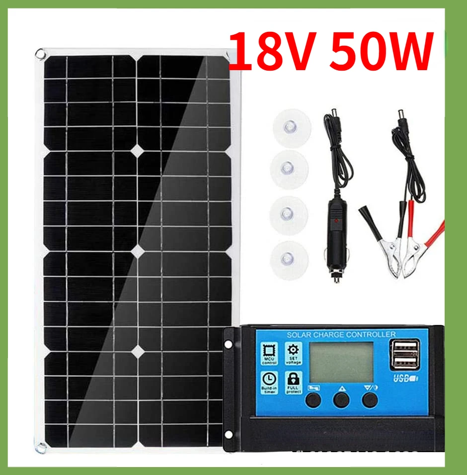 Solar Panel 12v 50w Output 220v Plate Charge Battery 500w Panels Home Cell Electric Fan Photovoltaic External 5v Minisplit
Solar Panel 12v 50w Output 220v Plate Charge Battery 500w Panels Home Cell Electric Fan Photovoltaic External 5v Minisplit