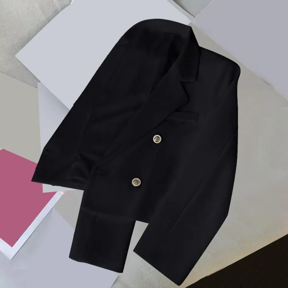 Women Lapel Cropped Chic Autumn Women's Double Breasted Cropped Lapel Long Sleeve Solid Color Slim Fit Suit Coat for Streetwear
Women Lapel Cropped Chic Autumn Women's Double Breasted Cropped Lapel Long Sleeve Solid Color Slim Fit Suit Coat for Streetwear
