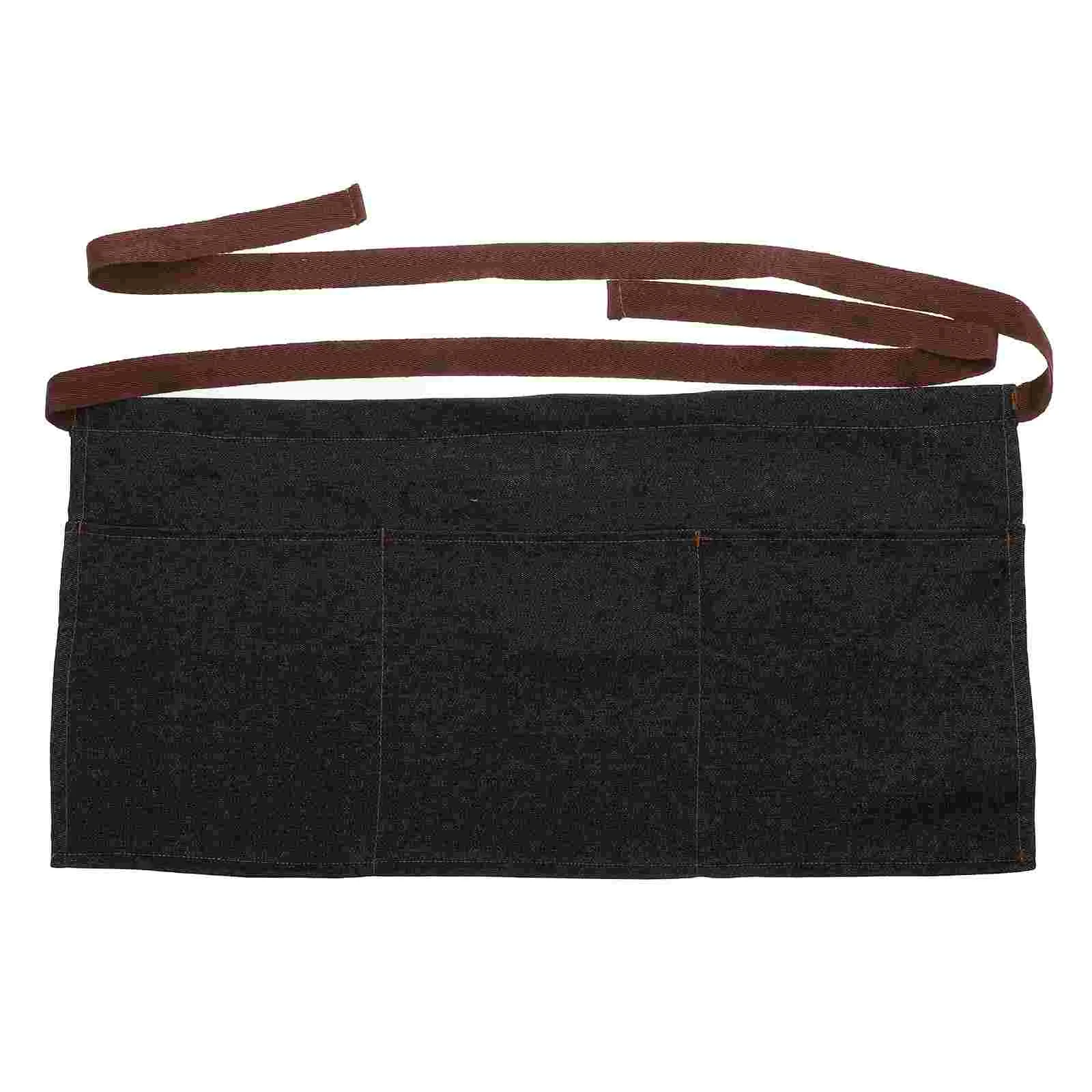 Waist Apron Black Waitress Waiter Server Short Aprons Denim Half-Length Workwear Men Women
Waist Apron Black Waitress Waiter Server Short Aprons Denim Half-Length Workwear Men Women