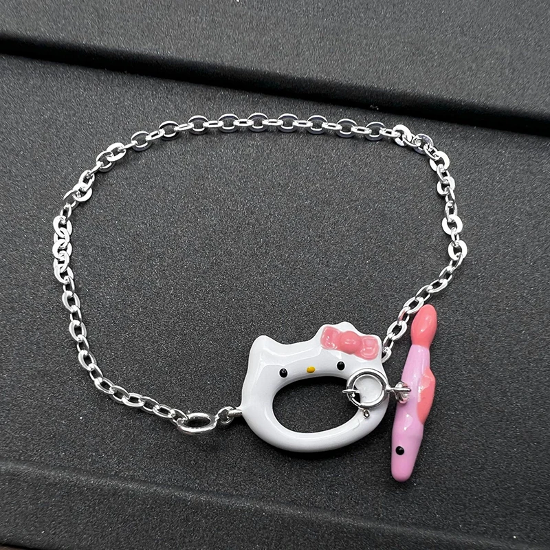Sanrio Hello Kitty 925 Sterling Silver Bracelets Kawaii Student Cute Girls Bracelets Cartoon Jewelry Decorative Birthday Gifts
Sanrio Hello Kitty 925 Sterling Silver Bracelets Kawaii Student Cute Girls Bracelets Cartoon Jewelry Decorative Birthday Gifts