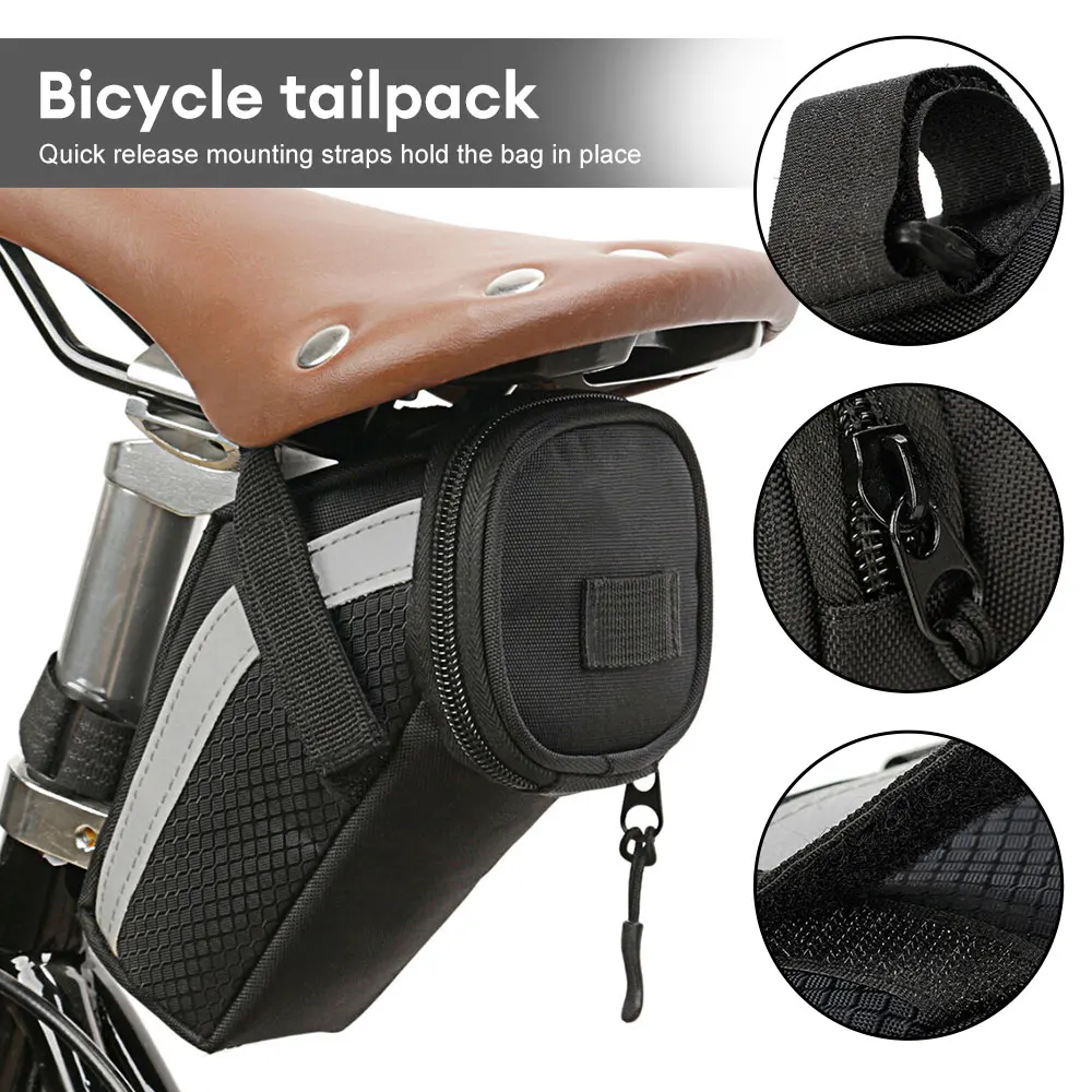 

Bicycle Tail Bag Mountain Road Bicycle Saddle Bag Splash Proof Expandable Rear Seat Bag Bicycle Accessories Cycling Water Bottle