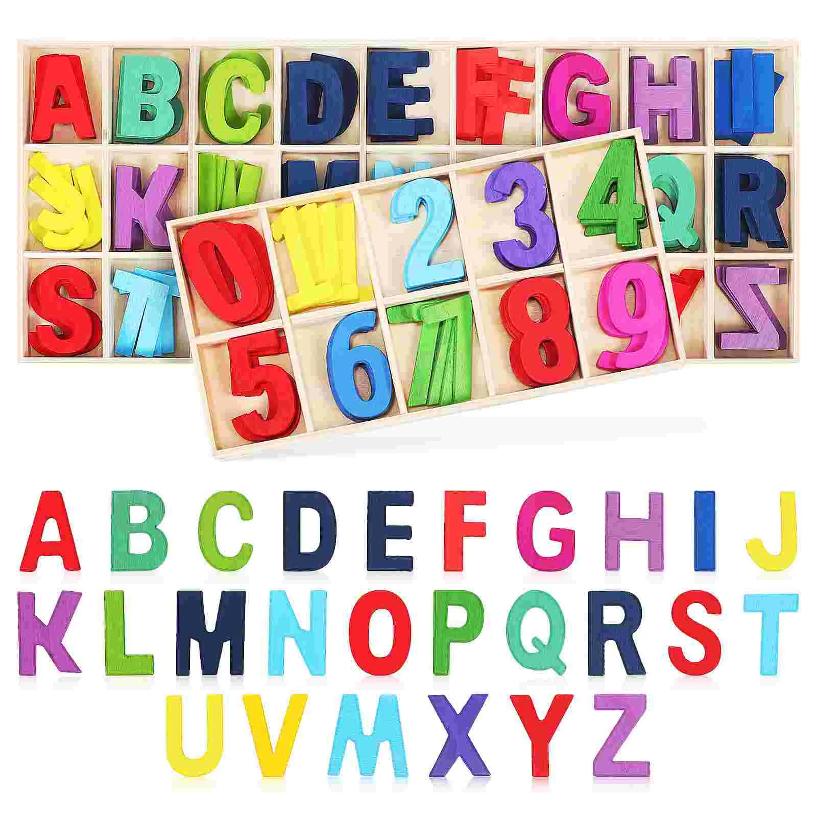 

Wooden Letters Numbers Colored Letters Spelling Letters Early Learning Early Education English Numeric Wooden Letter Set