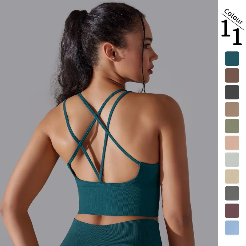 Cross-border Europe and The United States Solid Color Cross Back Sports Bra Tight Shock-proof High-intensity Yoga Fitness Bra
Cross-border Europe and The United States Solid Color Cross Back Sports Bra Tight Shock-proof High-intensity Yoga Fitness Bra