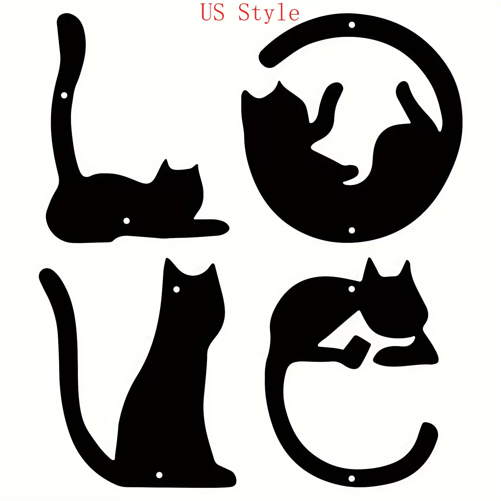 4pcs/set Cute Cat Metal Wall Room Decor Abstract Home Wall Art Decor Gothic Valentine's Day Decor Wall Sticker Garden Home
4pcs/set Cute Cat Metal Wall Room Decor Abstract Home Wall Art Decor Gothic Valentine's Day Decor Wall Sticker Garden Home