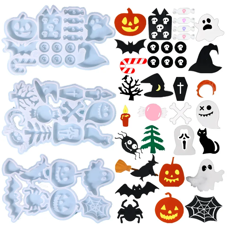 Halloween Pendant Silicone Mold Crystal Epoxy Resin Molds DIY Resin Earring Mold Pumpkin Bat Ghost Jewelry Keychain Accessories
Halloween Pendant Silicone Mold Crystal Epoxy Resin Molds DIY Resin Earring Mold Pumpkin Bat Ghost Jewelry Keychain Accessories