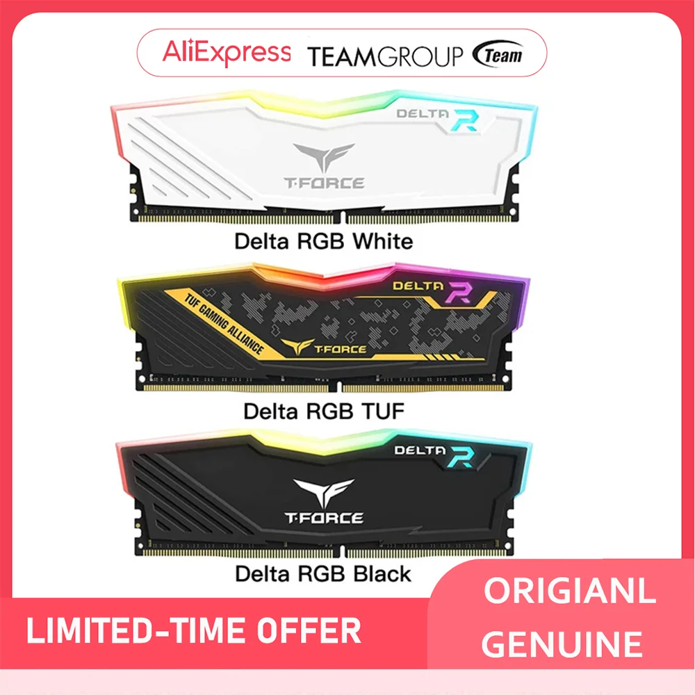 TEAMGROUP T-Force Delta RGB DDR4 16GB 8GB 3600MHz 3200MHz Desktop Gaming Memory Module Ram
TEAMGROUP T-Force Delta RGB DDR4 16GB 8GB 3600MHz 3200MHz Desktop Gaming Memory Module Ram
