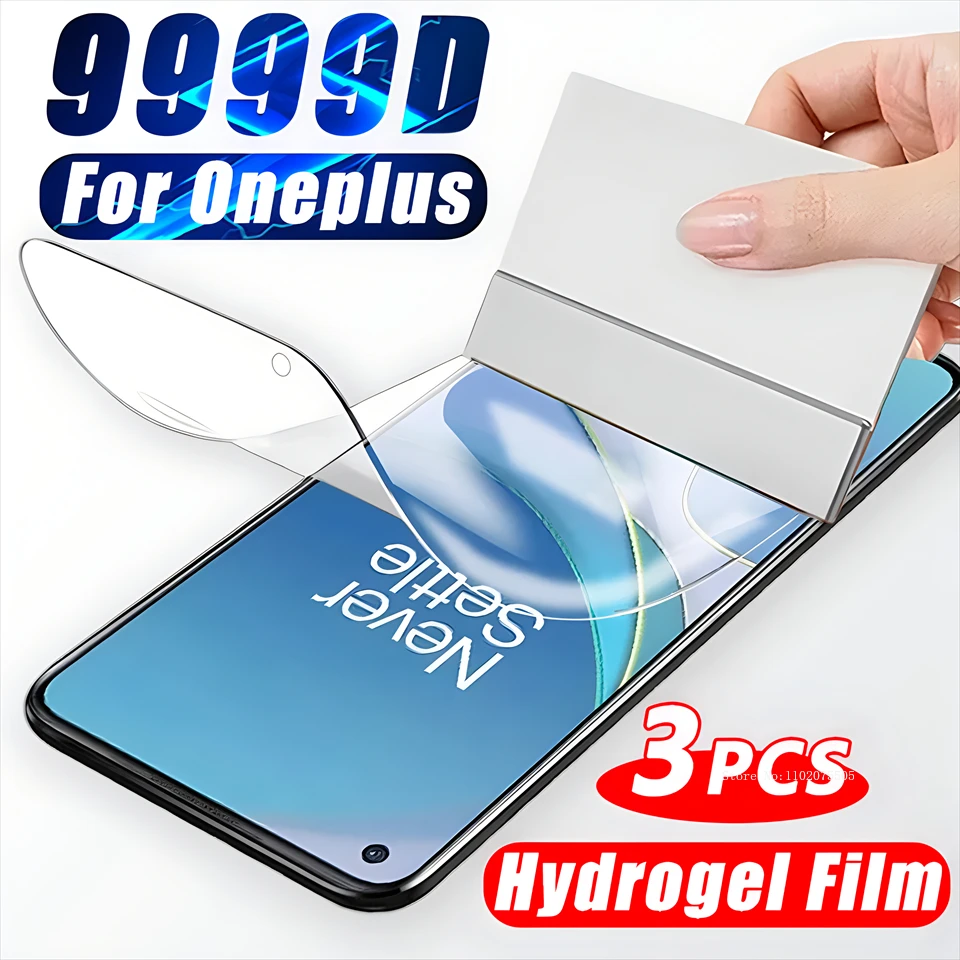 

1-3 PCS Full Cover Hydrogel Film For Oneplus 11 10 9 8 7 6 8T 7T 6T 9R Pro Screen Protector Films For Ace 2 Pro Nord 2 Not Glass