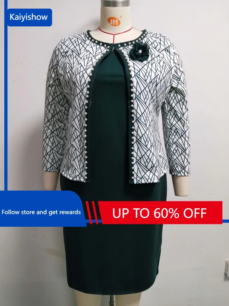 African Clothes For Elegant Women Suit New Printed Coat Jacket Beaded Dress Two Piece Set African Lady Office Business Outfits
African Clothes For Elegant Women Suit New Printed Coat Jacket Beaded Dress Two Piece Set African Lady Office Business Outfits