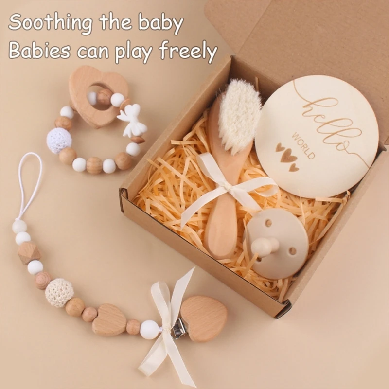 Подарочный набор для прорезывания зубов, детский прорезыватель с держателем для соски, набор щеточек для сосков, набор карточек 
Подарочный набор для прорезывания зубов, детский прорезыватель с держателем для соски, набор щеточек для сосков, набор карточек