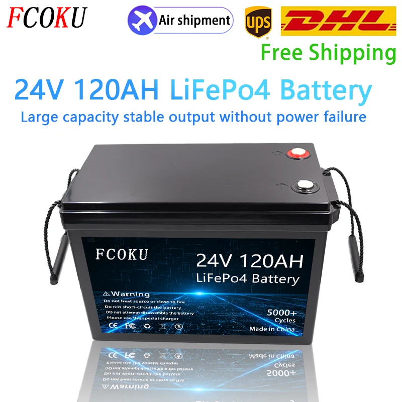2880Wh 24V 120Ah LiFePO4 Battery Pack With BMS,for Solar Power System RV House Trolling Motor Lithium Iron Phosphate Battery
2880Wh 24V 120Ah LiFePO4 Battery Pack With BMS,for Solar Power System RV House Trolling Motor Lithium Iron Phosphate Battery