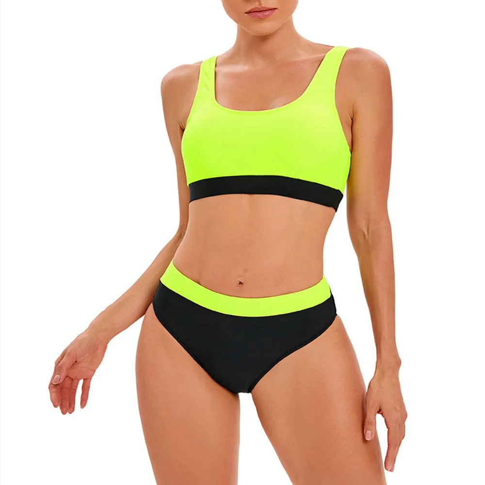 FS Women Yellow Plus Size Round Neck Lady Backless Split Bikini Set Stitching Patchwork Beach Style Swimsuit Swimwear Two Pieces
FS Women Yellow Plus Size Round Neck Lady Backless Split Bikini Set Stitching Patchwork Beach Style Swimsuit Swimwear Two Pieces