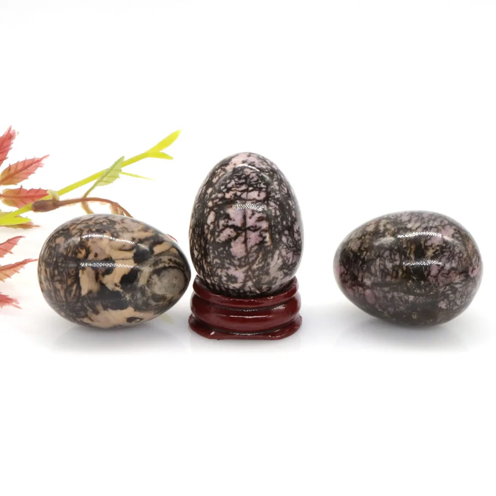 30x40mm Natural Pink Black Rhodonite Egg Shaped Reiki Healing Stone Crystal Massage Minerale Spiritual Decoration With Stand
30x40mm Natural Pink Black Rhodonite Egg Shaped Reiki Healing Stone Crystal Massage Minerale Spiritual Decoration With Stand