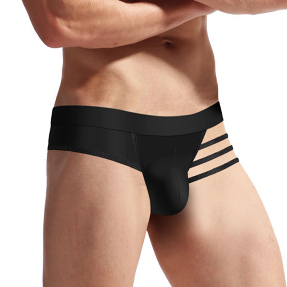 

Sexy Low Rise Thong Men Breathable Jockstrap Underwear Lingerie Comfort Underpants Cutout Enhance T-Back Jock Strap Homme