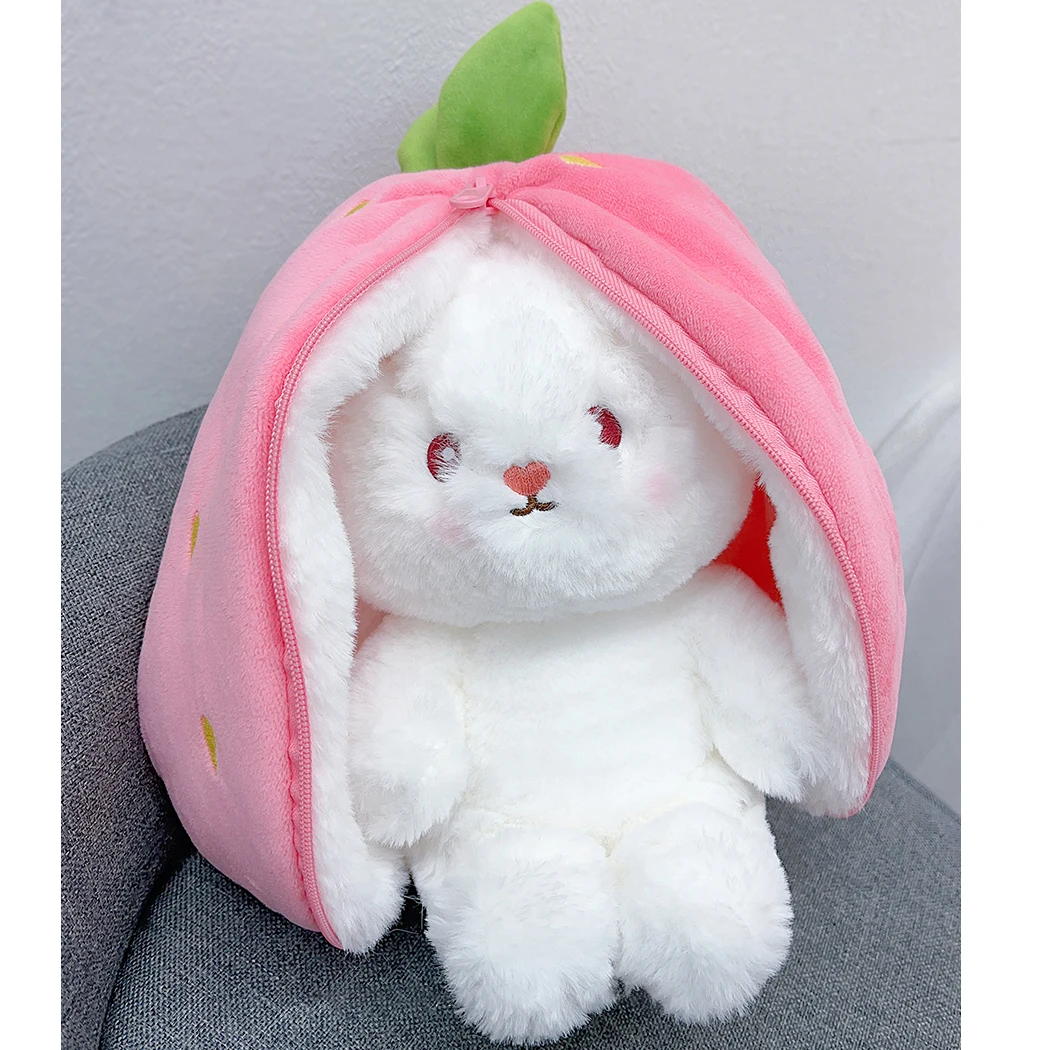 Cute Rabbit Plushe Toy Stuffed Soft Bunny Transform Into Carrot Strawberry Creative Two-in-one Toys Kids Girls Birthday Gift
Cute Rabbit Plushe Toy Stuffed Soft Bunny Transform Into Carrot Strawberry Creative Two-in-one Toys Kids Girls Birthday Gift
