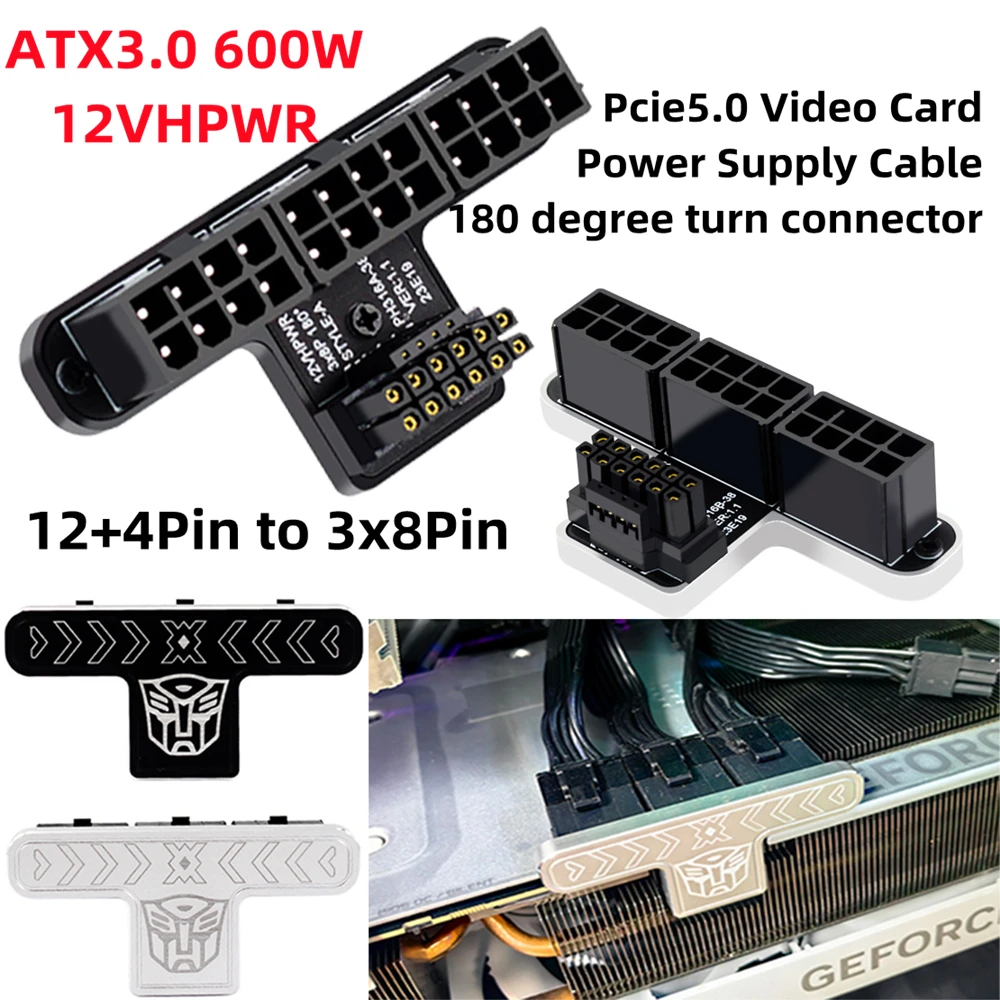 Nku PCIe5.0 RTX видеокарта ATX3.0 600 Вт источник питания 12VHPWR 12 + 4 до 3x8Pin штекер-гнездо 180 градусов поворотный разъем адаптер
Nku PCIe5.0 RTX видеокарта ATX3.0 600 Вт источник питания 12VHPWR 12 + 4 до 3x8Pin штекер-гнездо 180 градусов поворотный разъем адаптер