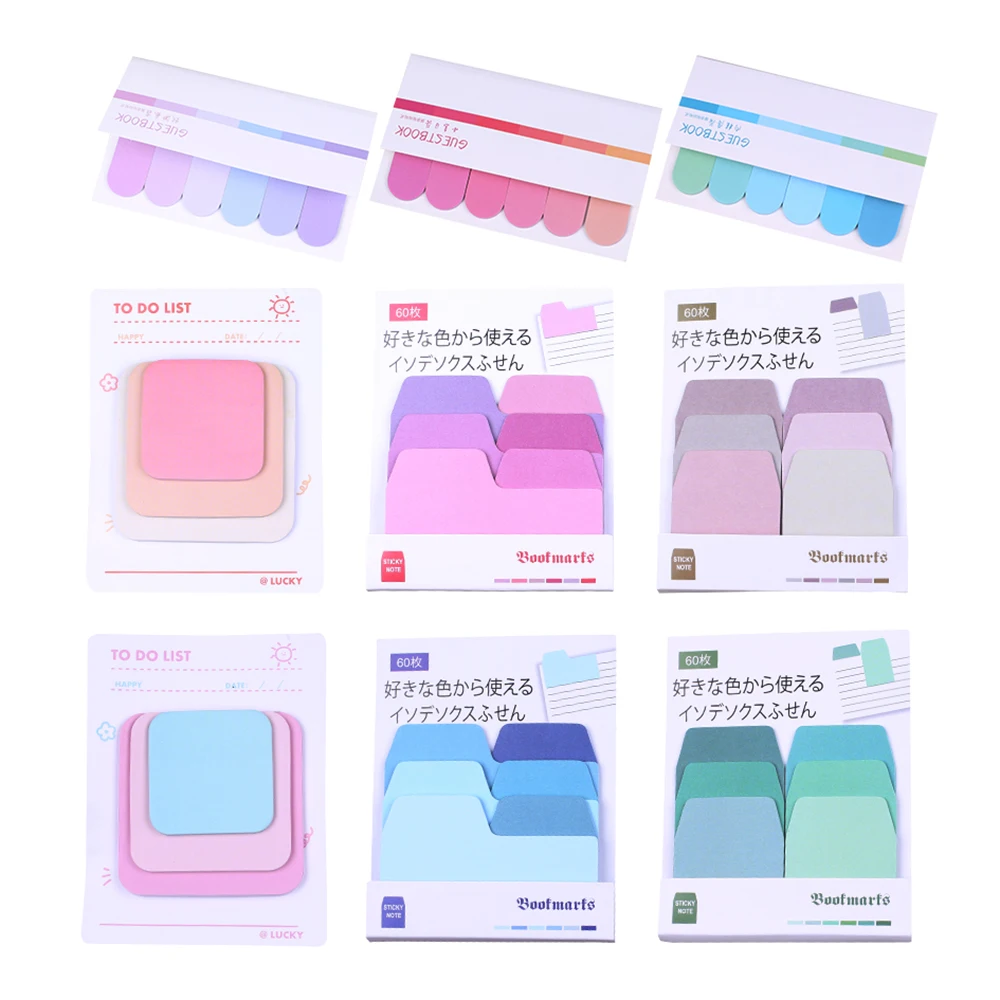 

Korean Gradient Color Memo Pads Cute Fancy Sticky Notes Index Tab Post Notepads Bookmark Girls Stationery Kawaii School Planner