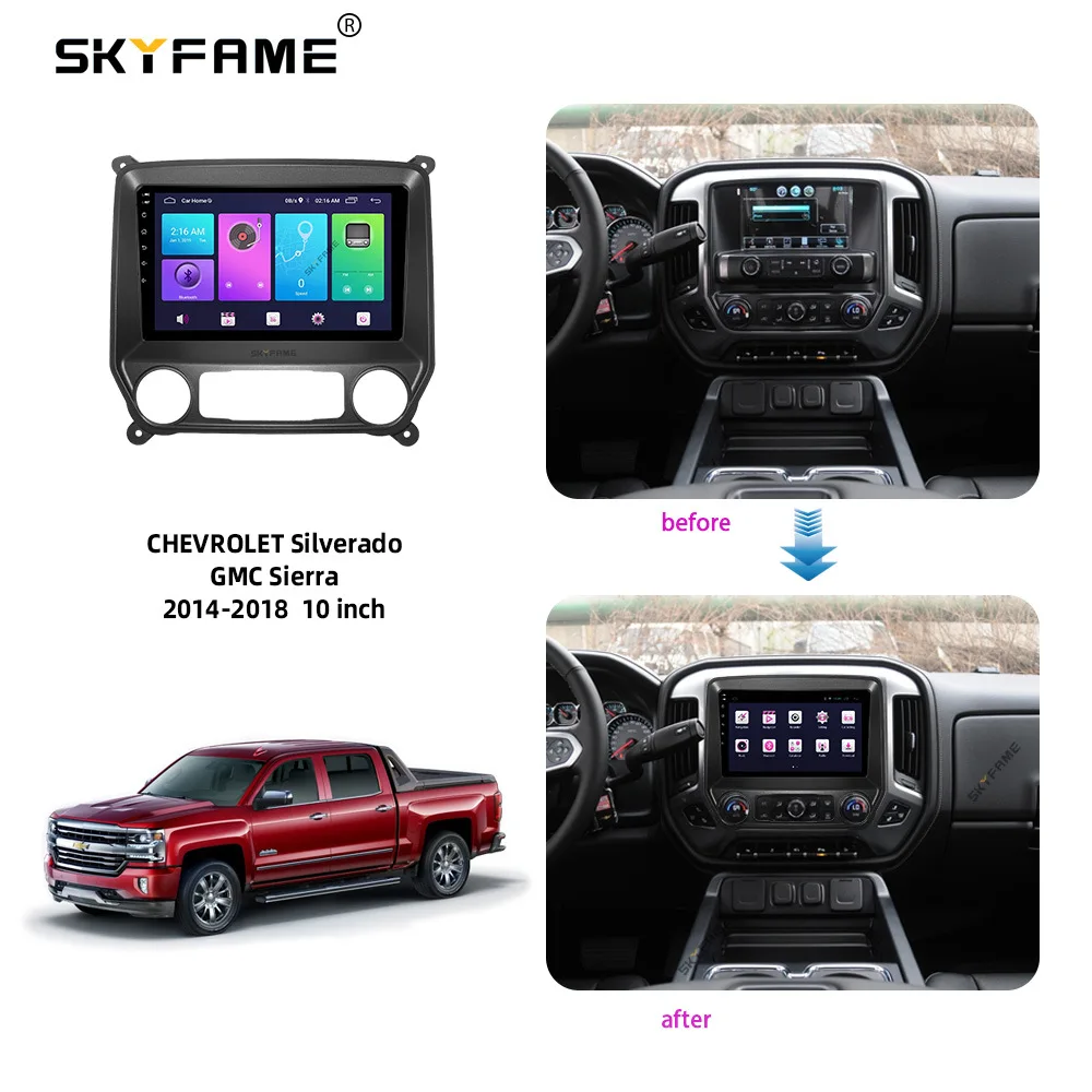 For CHEVROLET Silverado GMC Sierra 2014-2018 2 Din Car Radio Android Multimedia Player GPS Navigation IPS Screen 10 Inch
For CHEVROLET Silverado GMC Sierra 2014-2018 2 Din Car Radio Android Multimedia Player GPS Navigation IPS Screen 10 Inch