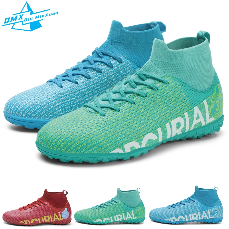 

Soccer Shoes Original Unisex Large Size TF/FG Ankle Men Football Boots Outdoor Grass Cleats Football Training Sneakers EUR 31-49