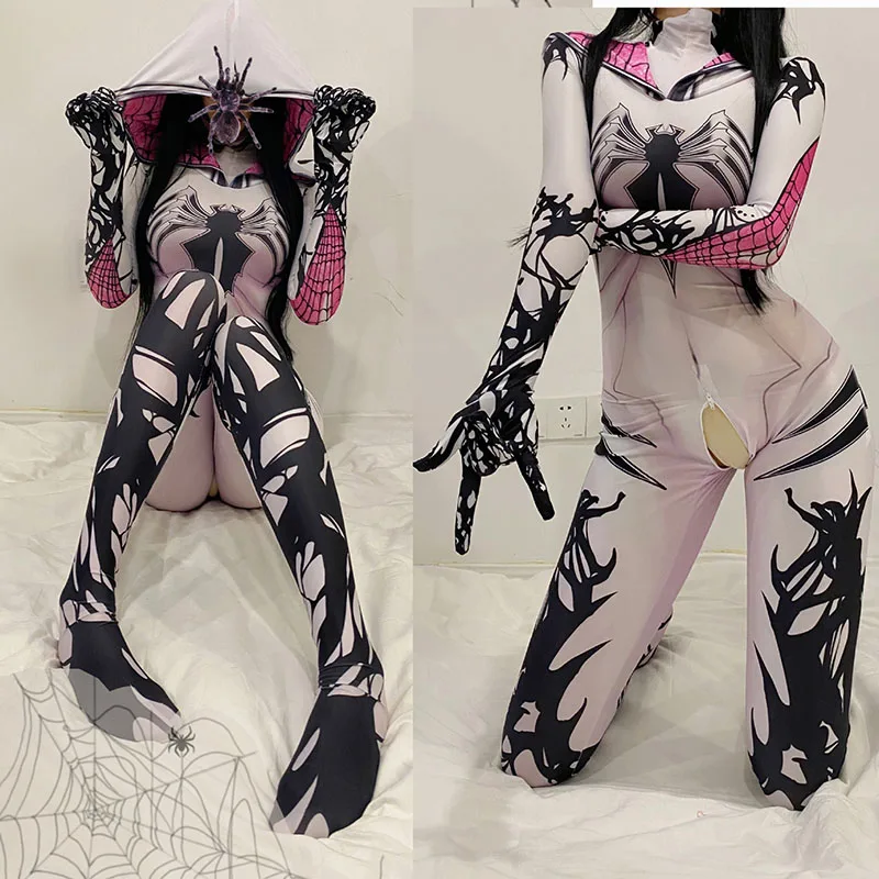 Gwen Stacy Cosplay Costume Sexy Zentai Suit for Women Spandex Zentai Hoodie Spider Girl Cosplay Halloween Party Costumes
Gwen Stacy Cosplay Costume Sexy Zentai Suit for Women Spandex Zentai Hoodie Spider Girl Cosplay Halloween Party Costumes