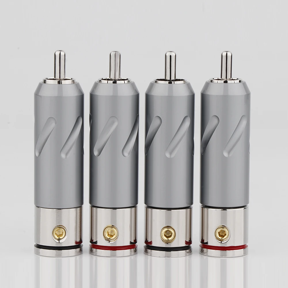 Monosaudio 99.995% Pure Copper Rhodium Plated Male RCA Plug Connector Hifi Audio Video Signal Input Output RCA Terminal
Monosaudio 99.995% Pure Copper Rhodium Plated Male RCA Plug Connector Hifi Audio Video Signal Input Output RCA Terminal