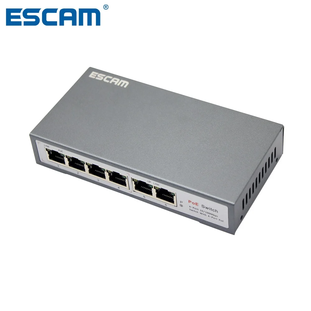

ESCAM 4+2 Channel 8 channels Fast Ethernet POE Switch for Network IP Cameras