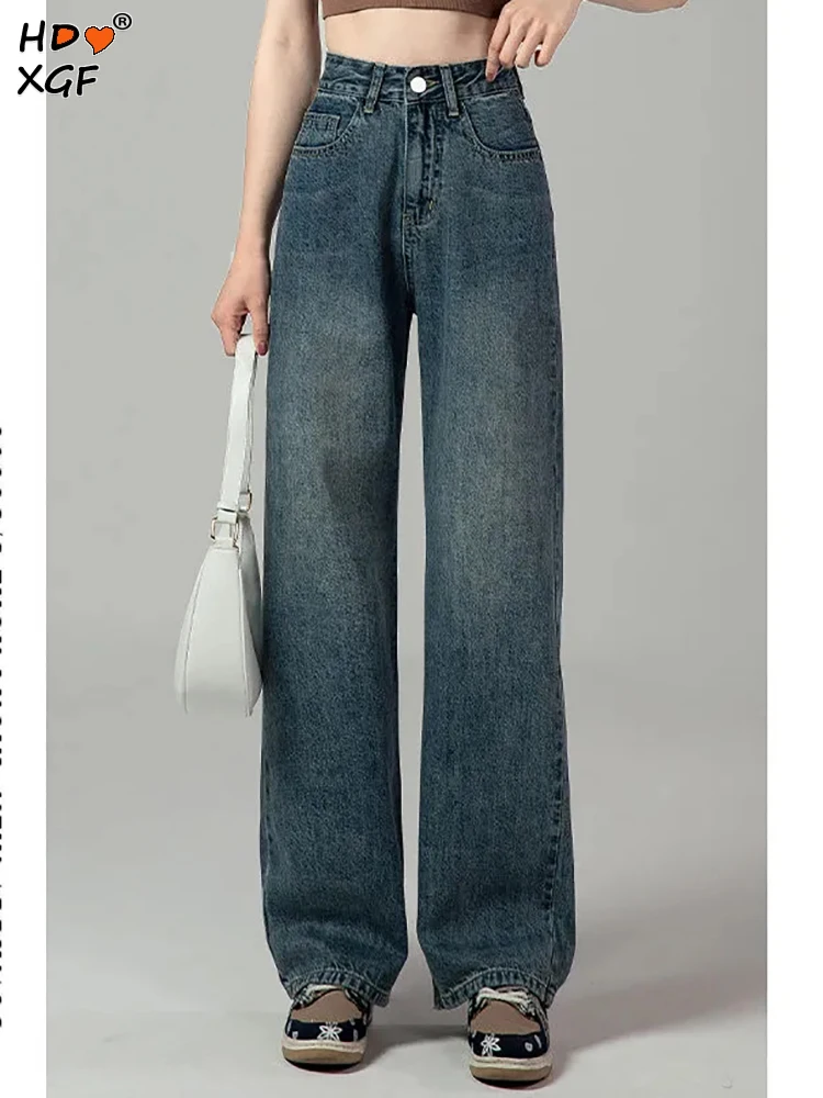 Vintage Button High Waist Pocket Straight Jeans Korean Fashion All-match Wide Leg Trousers Streetwear Women Simple Baggy Jeans
Vintage Button High Waist Pocket Straight Jeans Korean Fashion All-match Wide Leg Trousers Streetwear Women Simple Baggy Jeans