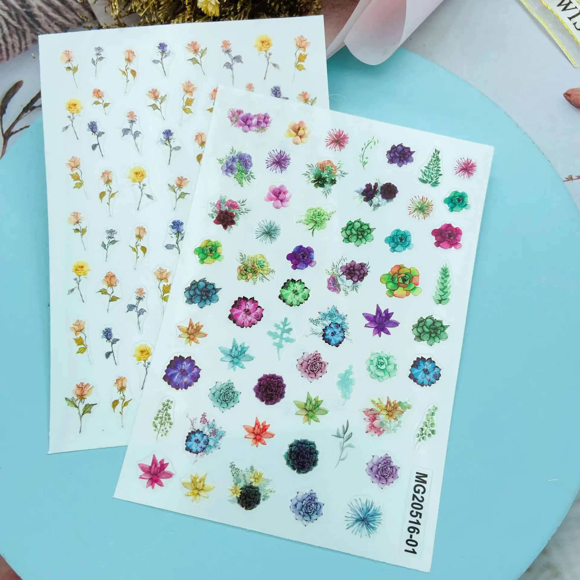 New Flower and Blooming Flower Pattern Nail Sticker Self-adhesive Transfer Sticker 3D Slippery DIY Sticker Decoration 
New Flower and Blooming Flower Pattern Nail Sticker Self-adhesive Transfer Sticker 3D Slippery DIY Sticker Decoration