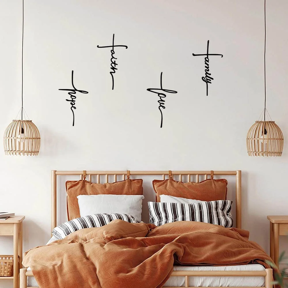 1 Pack/4pcs, Love Faith Hope Family Letter Metal Wall Signs English Words Cross Plaque Decoration Wall decor metal wall hanging
1 Pack/4pcs, Love Faith Hope Family Letter Metal Wall Signs English Words Cross Plaque Decoration Wall decor metal wall hanging