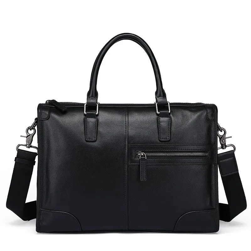 New Designer Brand Genuine Cow Leather Men's Briefcase Fashion Solid Color Mens Shoulder Bag Business Laptop Bag
New Designer Brand Genuine Cow Leather Men's Briefcase Fashion Solid Color Mens Shoulder Bag Business Laptop Bag