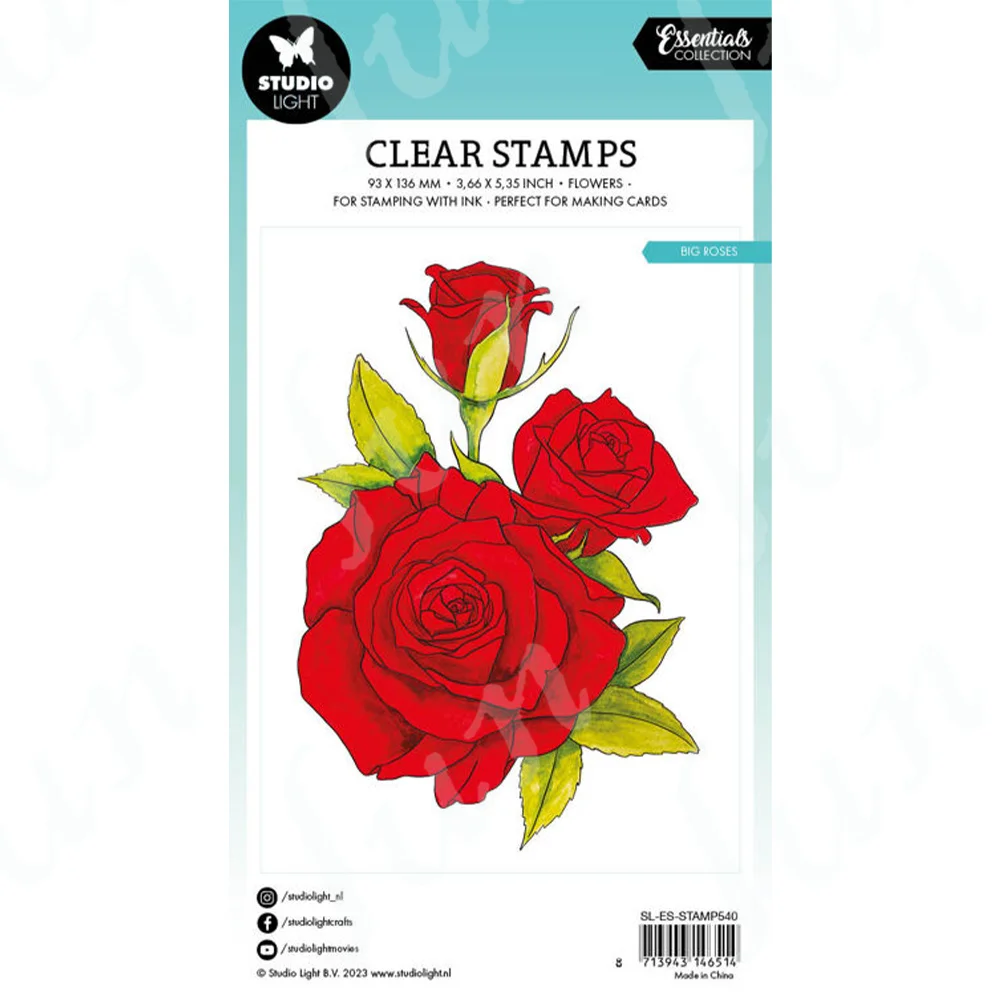 

Big Roses Clear Stamps Scrapbooking Decoration Embossing Template DIY Greeting Card Handmade New Arrivals in 2023