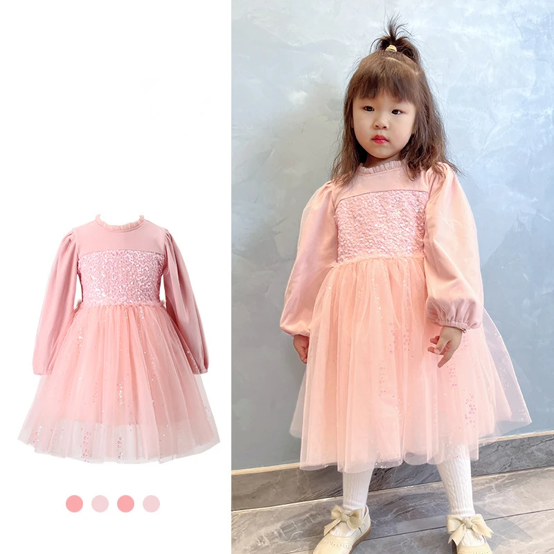 2023 Girls Dresses Sequins Tullle Princess Autumn Long Sleeves Pink Lovely Fashion Elegance Vestidos Toddler Children Clothes
2023 Girls Dresses Sequins Tullle Princess Autumn Long Sleeves Pink Lovely Fashion Elegance Vestidos Toddler Children Clothes